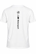 Camiseta DERRAPA BMW M Motorsport Blanco con letras negras, vista frontal, sobre fondo blanco