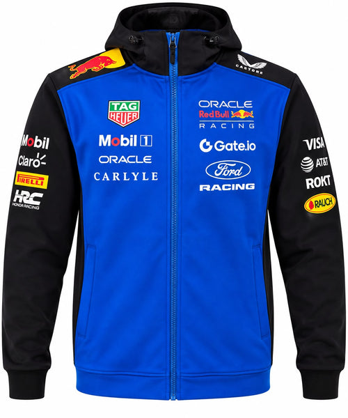 Chaqueta Red Bull azul y negra con capota calidad 1:1, foto 1