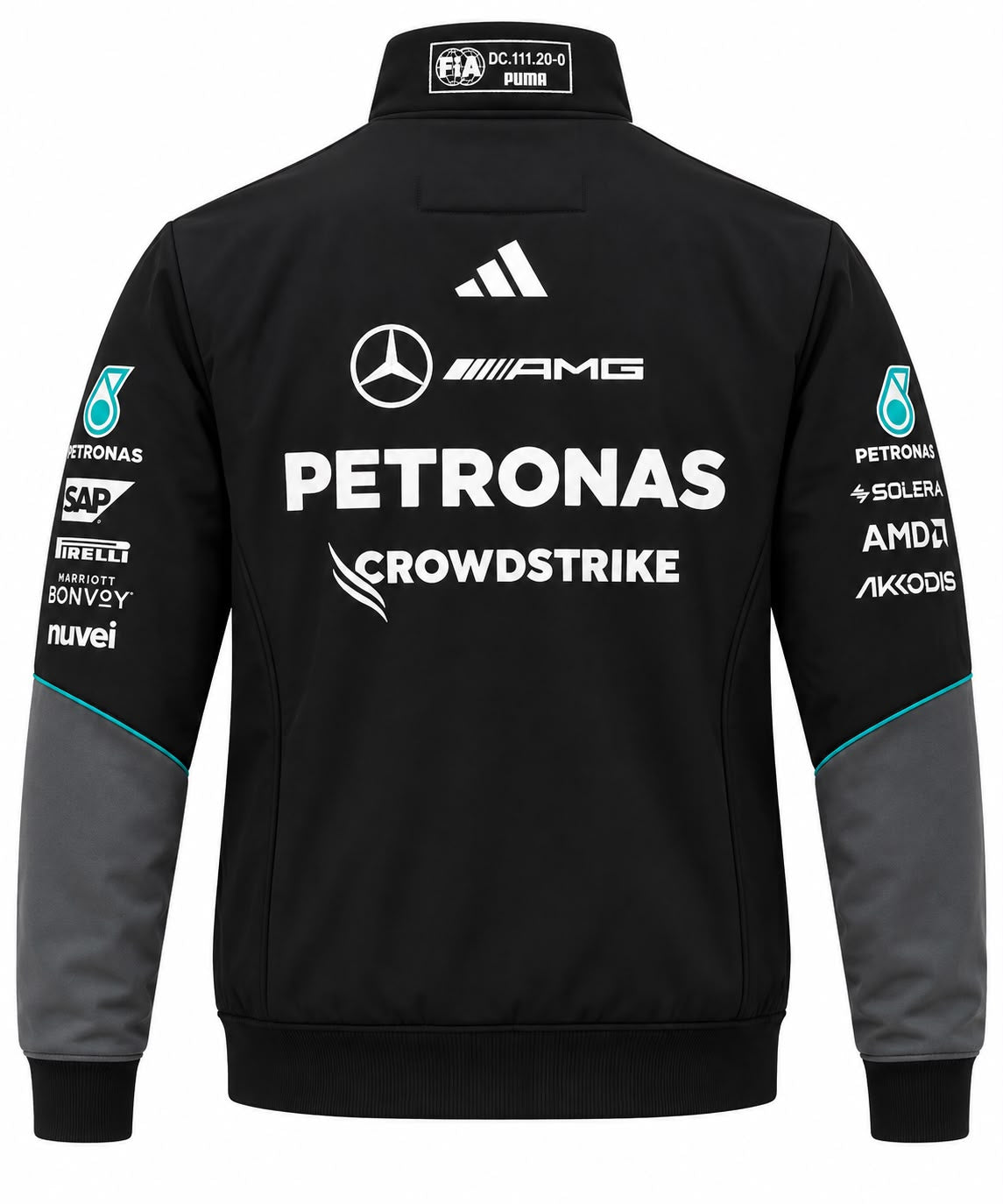 Chaqueta Mercedes negra y gris con Petronas calidad 1:1, foto 2