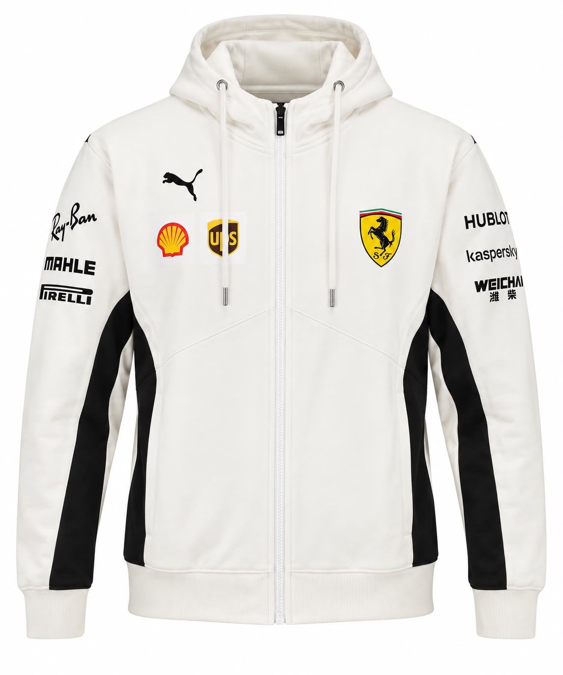 Chaqueta Ferrari blanca con capota calidad 1:1, foto 1