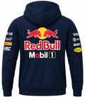 Chaqueta Red Bull azul oscura con capota y el toro calidad 1:1, foto 1
