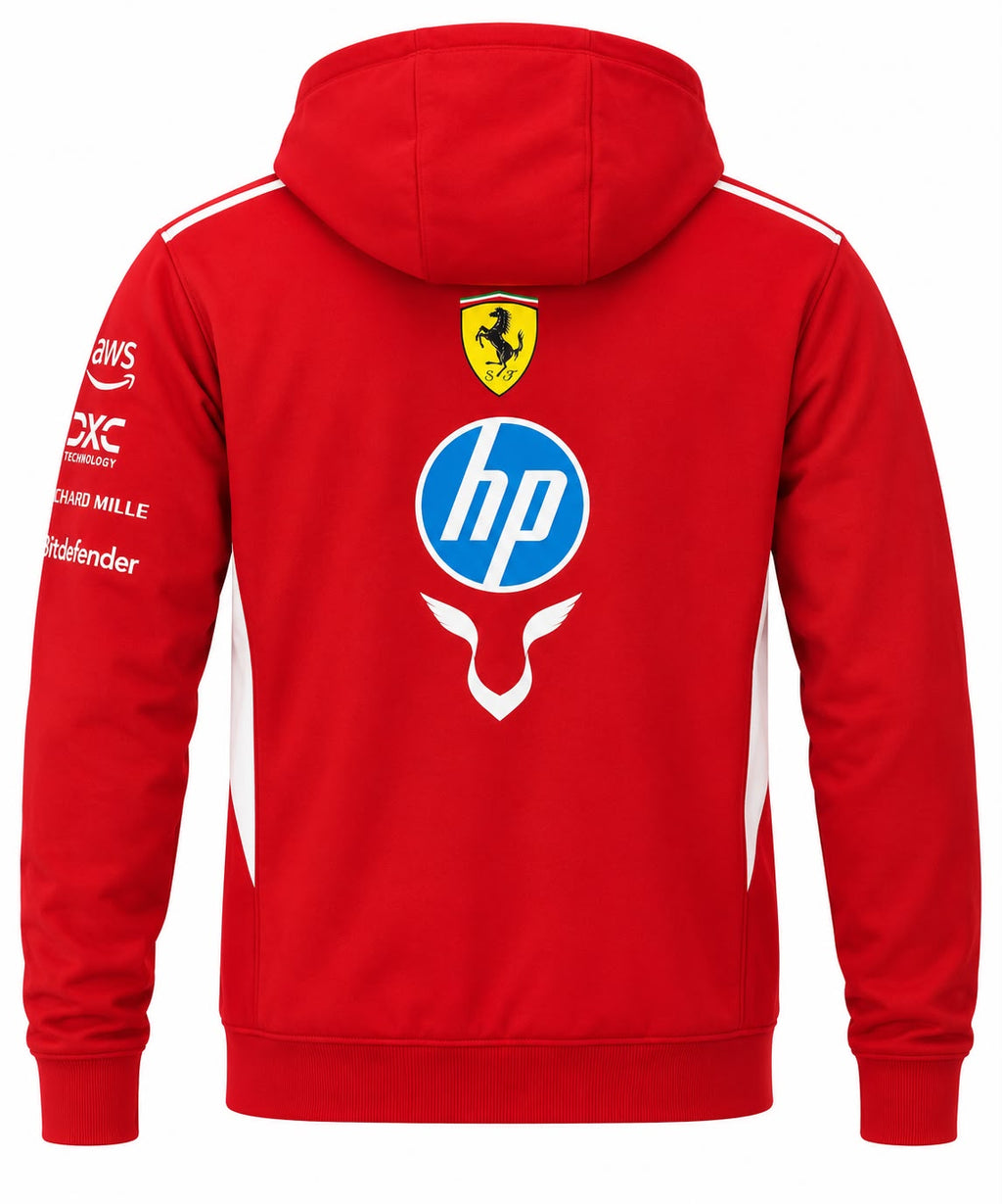 Chaqueta Ferrari roja con capota y hp calidad 1:1, foto 2