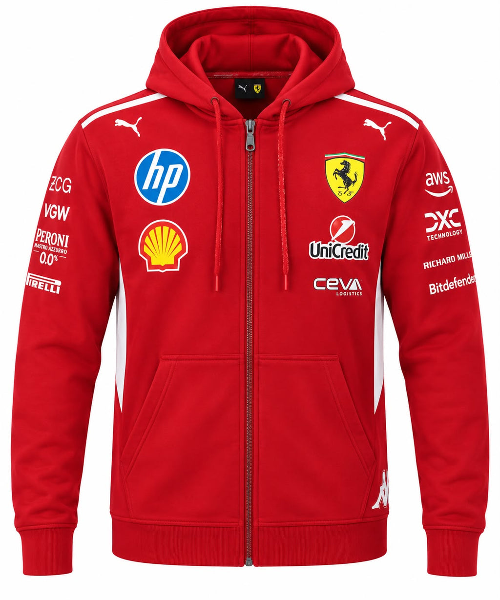 Chaqueta Ferrari roja con capota y hp calidad 1:1, foto 1