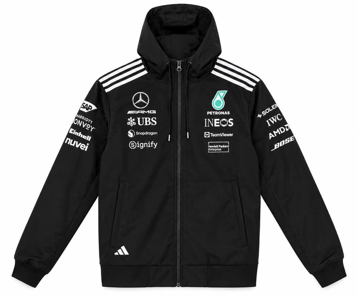 Chaqueta Mercedes negra con capota calidad 1:1, foto 1