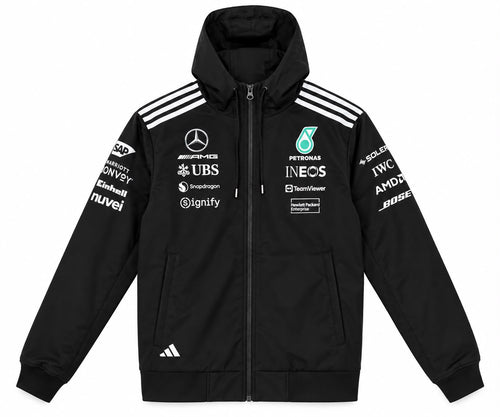 Chaqueta Mercedes negra con capota calidad 1:1, foto 1