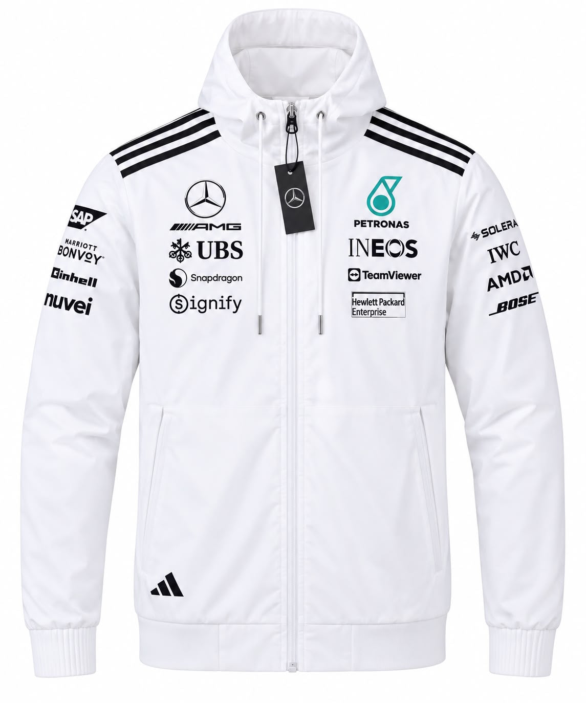Chaqueta Mercedes blanca con capota calidad 1:1, foto 1