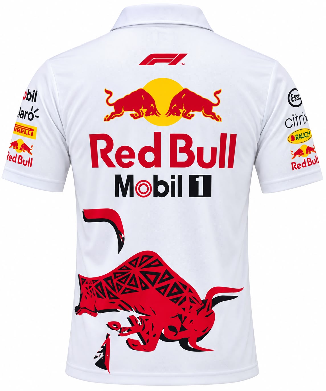 Polo Red Bull blanco con el toro en la espalda calidad 1:1, foto 2