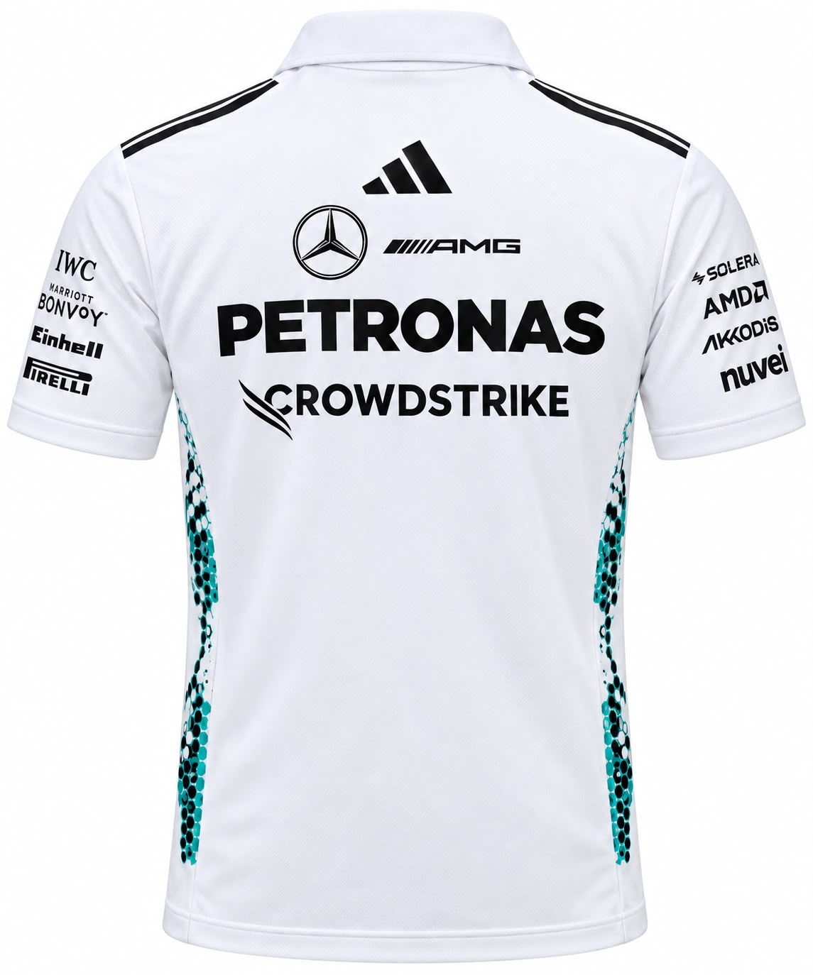 Polo Mercedes blanco con Petronas calidad 1:1, foto 2