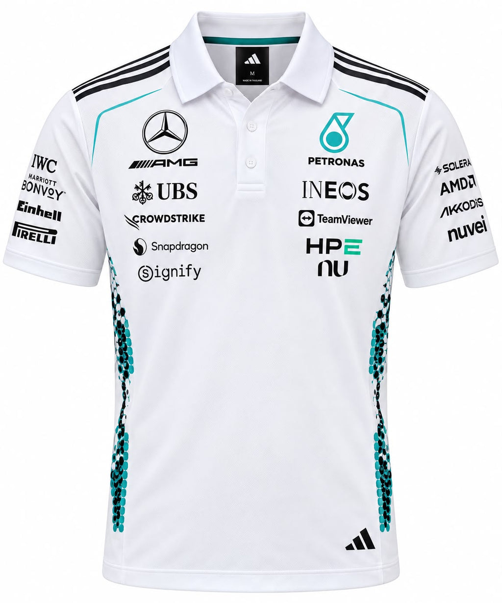 Polo Mercedes blanco con Petronas calidad 1:1, foto 1