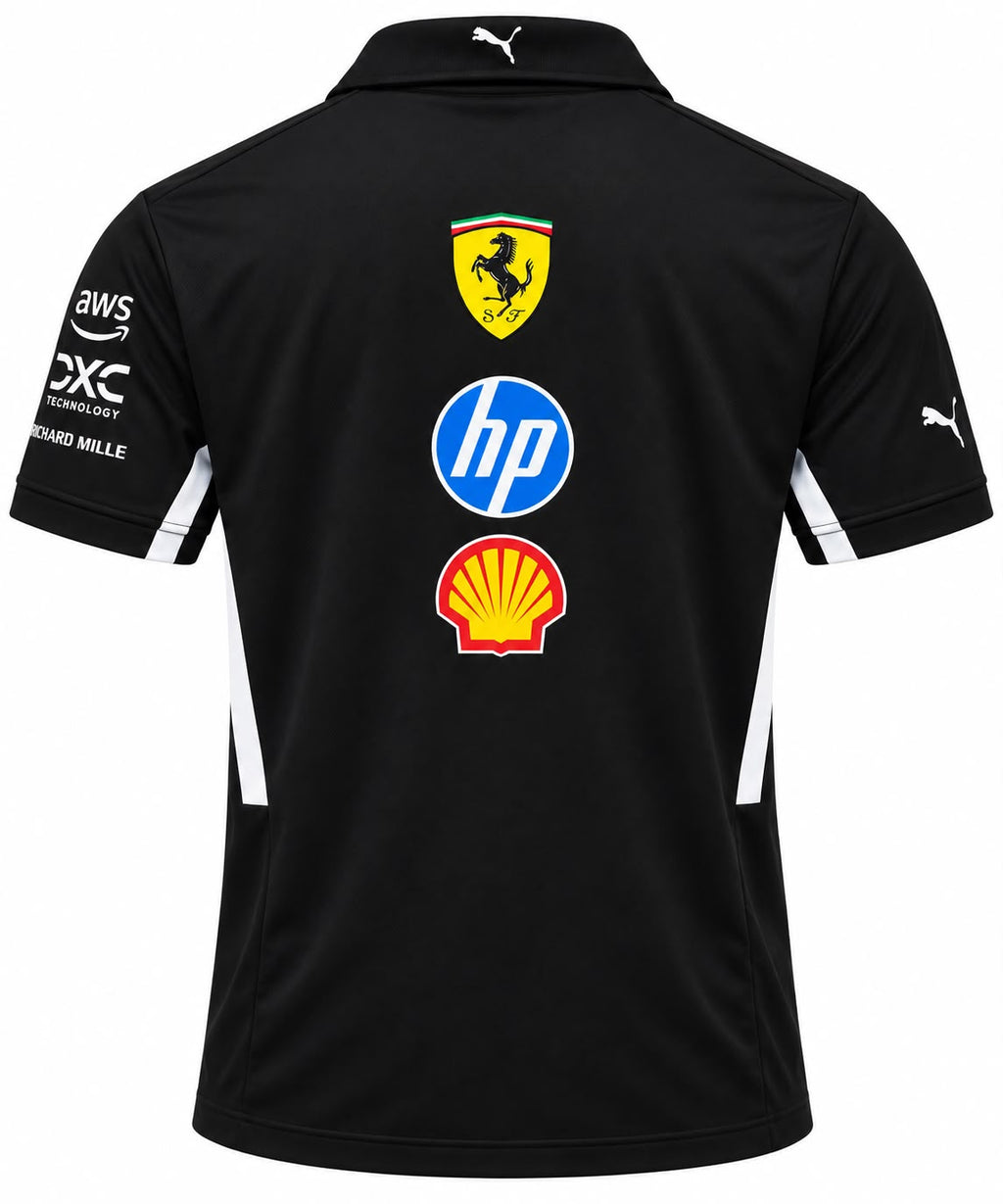 Polo Ferrari negro con hp y Shell calidad 1:1, foto 2