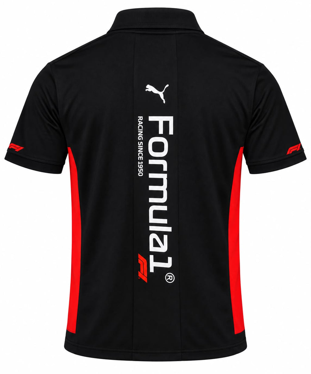 Polo Fórmula 1 negro y rojo con el logo de la F1 calidad 1:1, foto 2