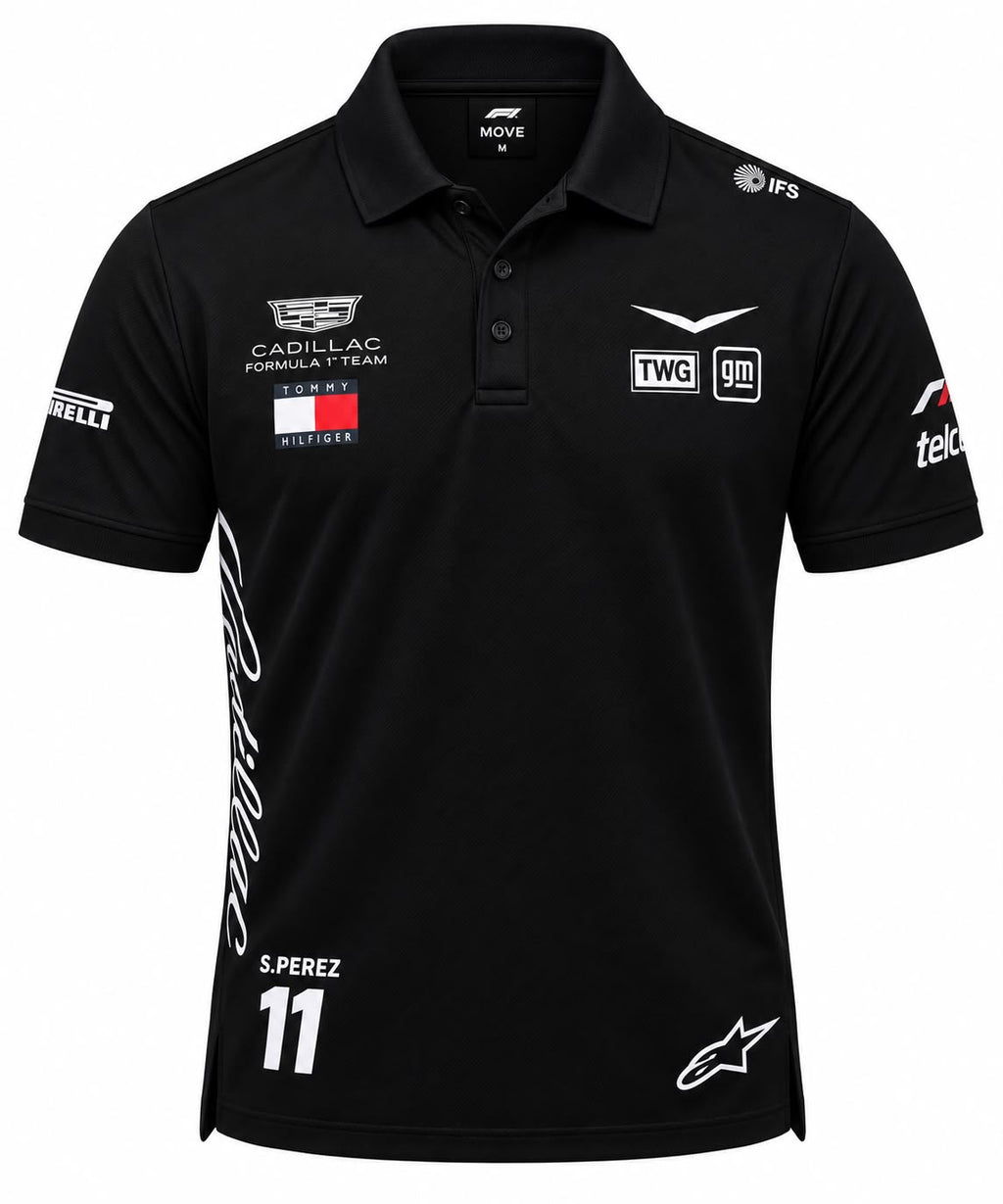 Polo Cadillac negro con el 11 de Pérez calidad 1:1, foto 2