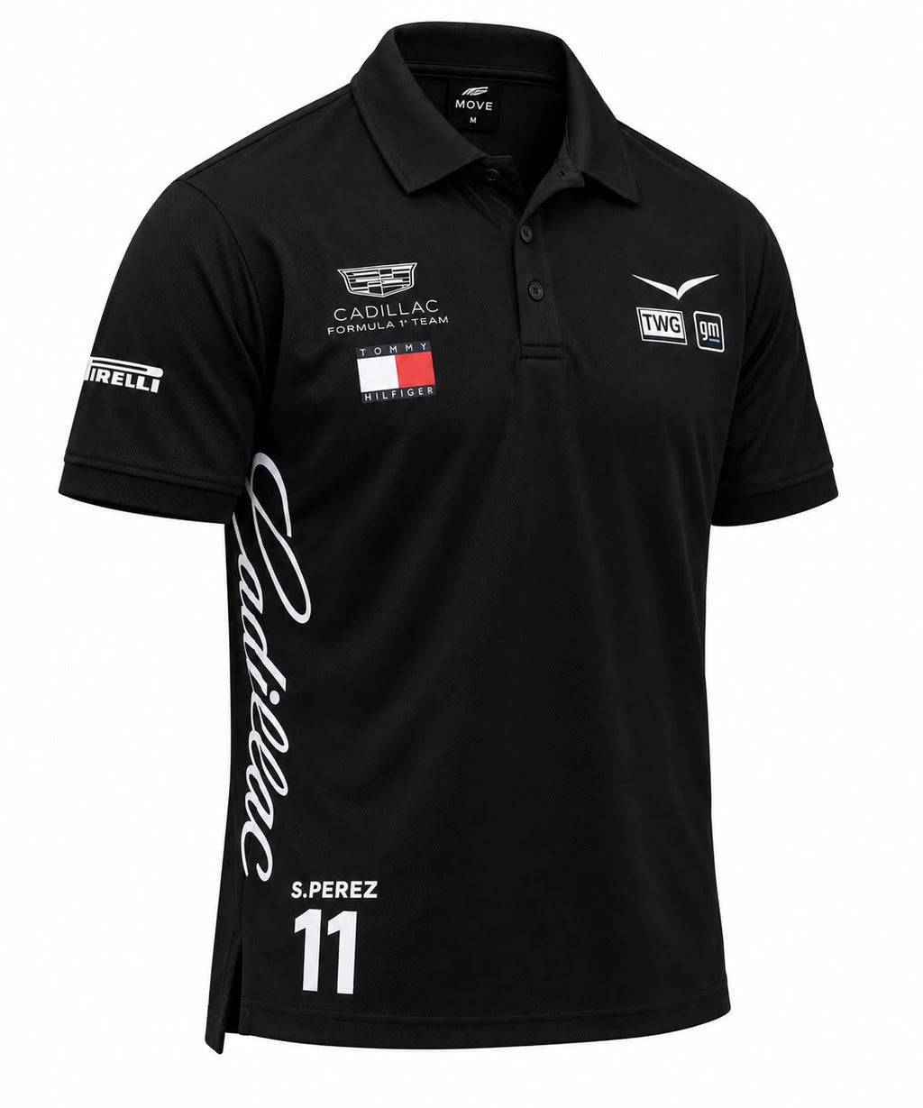 Polo Cadillac negro con el 11 de Pérez calidad 1:1, foto 1
