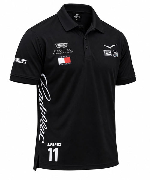 Polo Cadillac negro con el 11 de Pérez calidad 1:1, foto 1