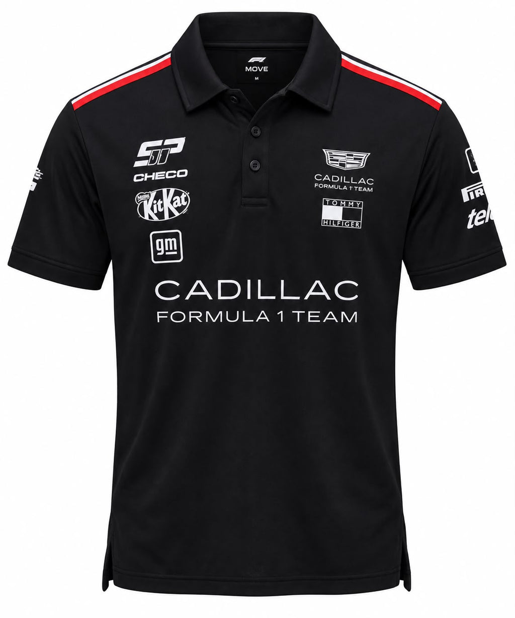 Polo Cadillac negro con Fórmula 1 calidad 1:1, foto 1