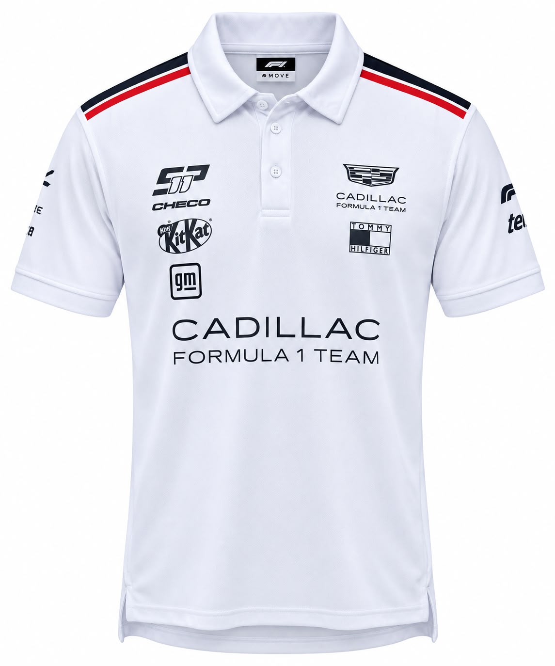 Polo Cadillac blanco con Fórmula 1 calidad 1:1, foto 1